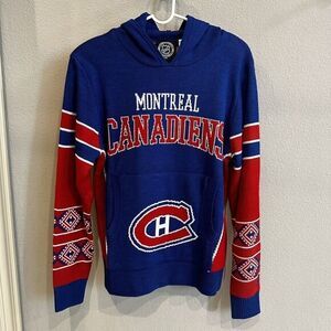 Montreal Canadiens Official NHL Youth Hooded Sweater Size Youth XL 18 NWT